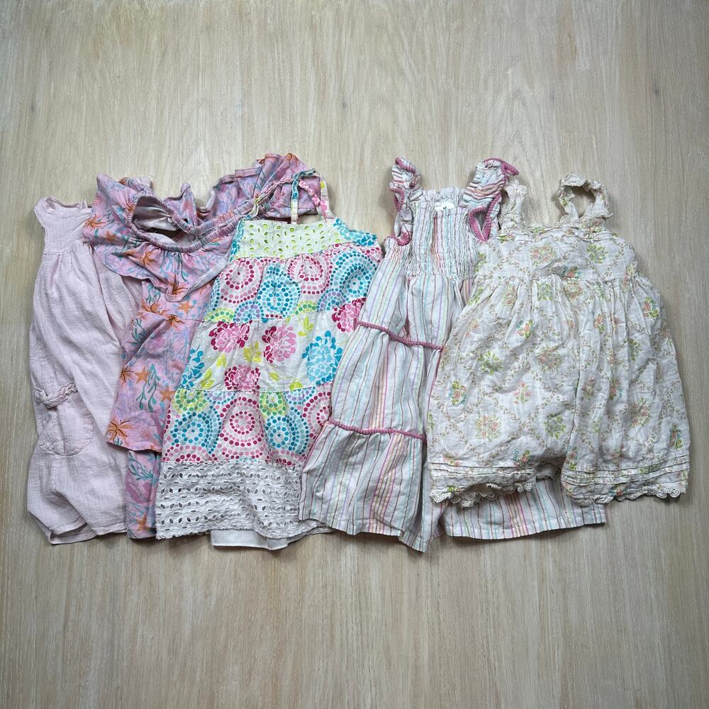 5 Piece Bundle Lot Haute Hippie Penelope Mack Artisan NY Floral Summer Dress 4T